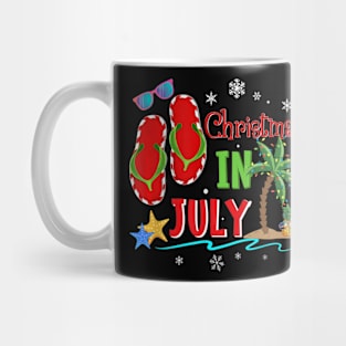 Christmas in July Flip Flops Summer Vacation Beach Lovers Mug